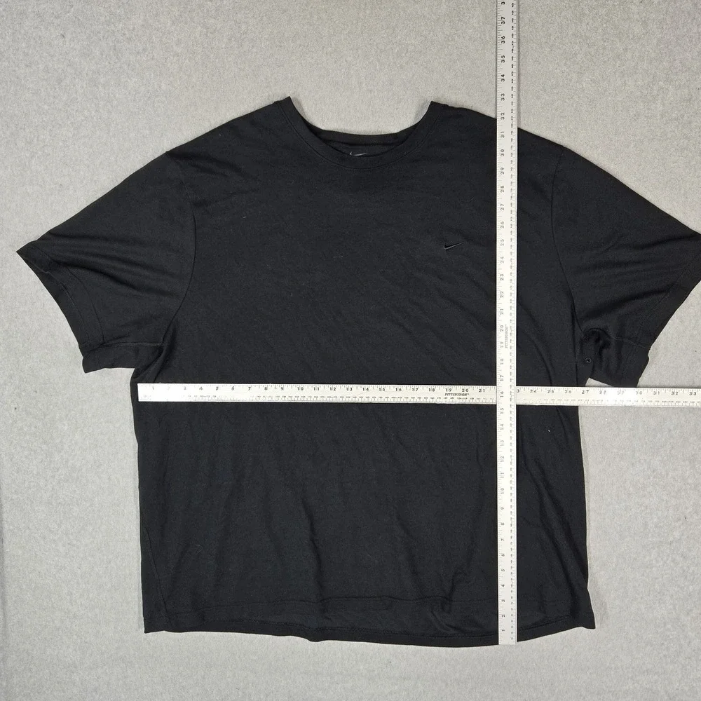 Nike Men Shirt 4XL-T Black Dri-Fit Logo Short Sleeve Moisture Wicking